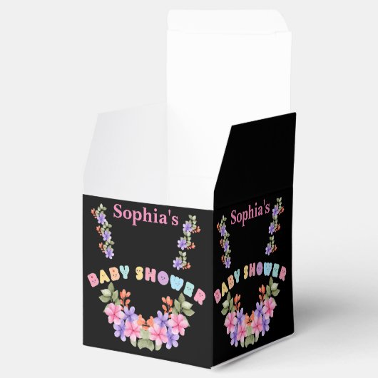 Schattige gepersonaliseerd Baby shower Bedankdoosjes (Geopend)