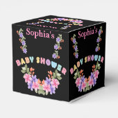 Schattige gepersonaliseerd Baby shower Bedankdoosjes (Achterkant)