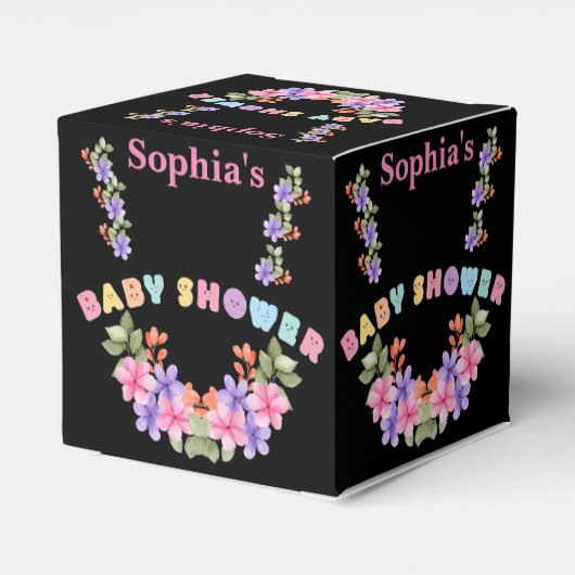 Schattige gepersonaliseerd Baby shower Bedankdoosjes (Achterkant)