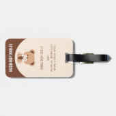 Schattige gepersonaliseerd Beer Adventure Bagagela Bagagelabel (Achterkant horizontaal)