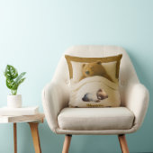 Schattige gepersonaliseerd Beer Sierkussen (Stoel)