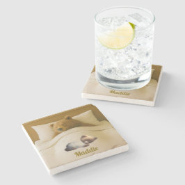 Schattige gepersonaliseerd Beren stenen Onderzette Stenen Onderzetter