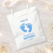 Schattige gepersonaliseerd blauw BABY FEET JONGEN  Bedankzakje (Geknipt)