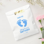 Schattige gepersonaliseerd blauw BABY FEET JONGEN  Bedankzakje (Gezegeld)