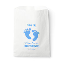 Schattige gepersonaliseerd blauw BABY FEET JONGEN