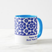 Schattige Gepersonaliseerd Blauw Kwaad Oog Geometr Mok (Voorkant rechts)