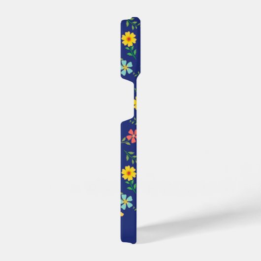 Schattige gepersonaliseerd blauw Wildflower bloemm iPhone Hoesje (Rechterkant)