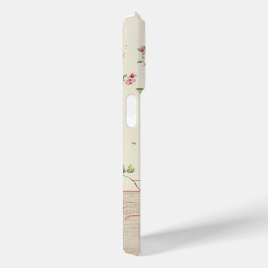 Schattige gepersonaliseerd bloemenhoutscriptmonogr Case-Mate iPhone case (Achterkant / Rechts)
