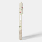 Schattige gepersonaliseerd bloemenhoutscriptmonogr Case-Mate iPhone case (Achterkant / Rechts)