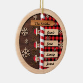 Schattige gepersonaliseerd familie kerst ornament (Rechts)