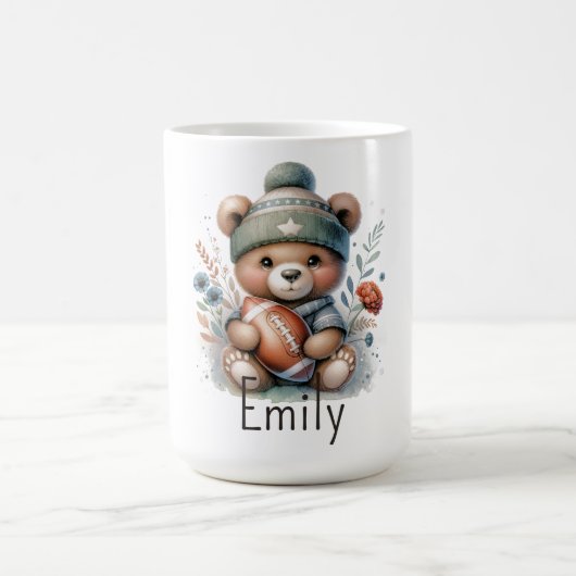 Schattige gepersonaliseerd Football Koffiemok (Center)