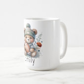 Schattige gepersonaliseerd Football Koffiemok (Voorkant rechts)