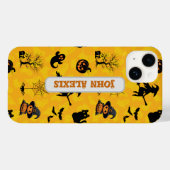 Schattige gepersonaliseerd Halloween silhouet Case-Mate iPhone Case (Achterkant (horizontaal))