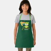 Schattige gepersonaliseerd Iers Meisje Uil Green Schort (Insitu)
