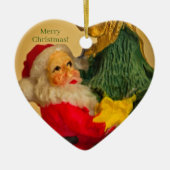 Schattige gepersonaliseerd  kerstversiering keramisch ornament (Voorkant)