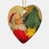 Schattige gepersonaliseerd  kerstversiering keramisch ornament (Links)