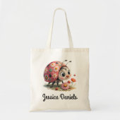 Schattige gepersonaliseerd lieveheersbeestje tas (Voorkant)