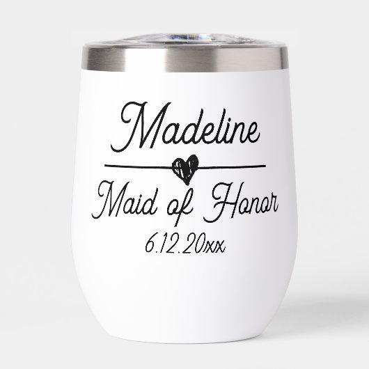 Schattige Gepersonaliseerd Maid of Honor Gift (Voorkant)