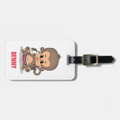 Schattige Gepersonaliseerd Monkey Bagagelabel (Dri (Voorkant horizontaal)