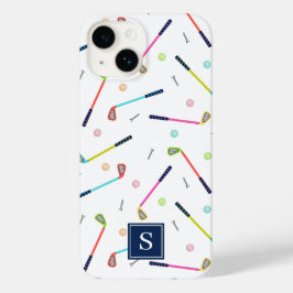 Schattige Gepersonaliseerd Monogram Golfpatroon Vr Case-Mate iPhone 14 Hoesje