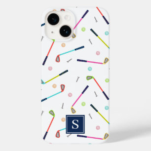 Schattige Gepersonaliseerd Monogram Golfpatroon Vr Case-Mate iPhone 14 Hoesje