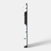 Schattige Gepersonaliseerd Monogram Golfpatroon Vr iPhone Hoesje (Linkerkant)