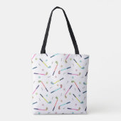 Schattige Gepersonaliseerd Monogram Golfpatroon Vr Tote Bag (Achterkant)