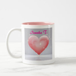 Schattige Gepersonaliseerd Naam & foto voor cadeau Tweekleurige Koffiemok