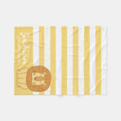 Schattige gepersonaliseerd Oerwoud Leeuw Gezellige Fleece Deken (Voorkant (Horizontaal))