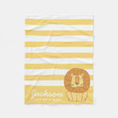 Schattige gepersonaliseerd Oerwoud Leeuw Gezellige Fleece Deken (Voorkant)