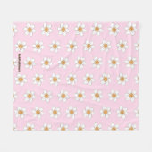 Schattige gepersonaliseerd slaapkamp fleece deken (Voorkant (Horizontaal))