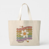 Schattige gepersonaliseerd slaapkamp grote tote bag (Achterkant)