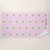 Schattige gepersonaliseerd slaapkamp strandlaken (Voorkant)