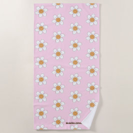 Schattige gepersonaliseerd slaapkamp strandlaken