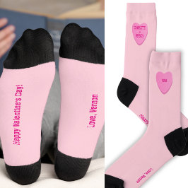 Schattige Gepersonaliseerd Snoep Hart Valentijnsda Sokken