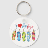 Schattige gepersonaliseerd strand stijlvol sleutelhanger (Voorkant)