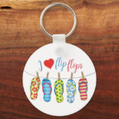 Schattige gepersonaliseerd strand stijlvol sleutelhanger (Voorkant)