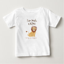 Schattige gepersonaliseerd T-shirt met leeuw, de k