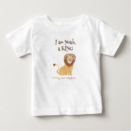 Schattige gepersonaliseerd T-shirt met leeuw, de k