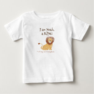 Schattige gepersonaliseerd T-shirt met leeuw, de k