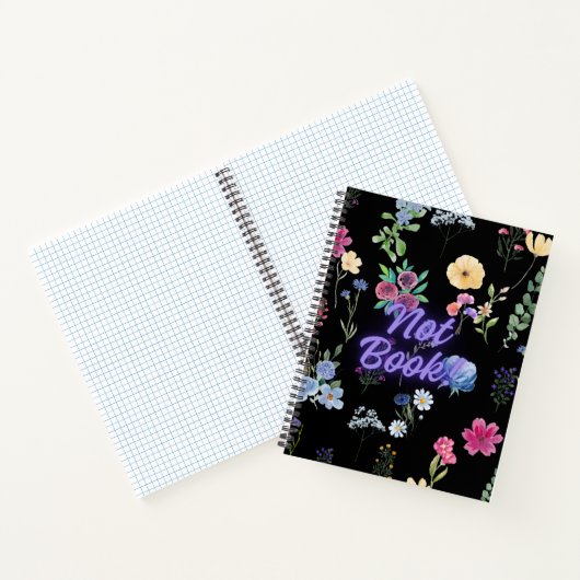 Schattige gepersonaliseerd veld Wildflower Pattern Notitieboek (Binnen)