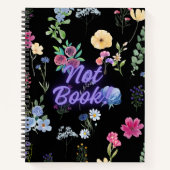 Schattige gepersonaliseerd veld Wildflower Pattern Notitieboek (Voorkant)