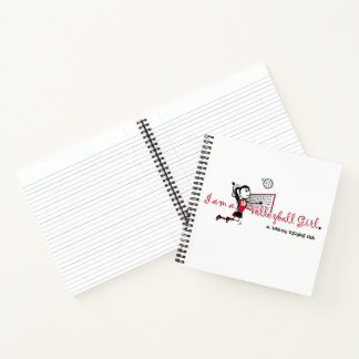 Schattige gepersonaliseerd volleybal notitieboek