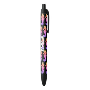 Schattige gepersonaliseerd zeepaardje zwarte inkt pen