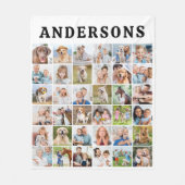 Schattige Gepersonaliseerde 36 Foto's Collage Verj Fleece Deken (Voorkant)