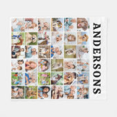 Schattige Gepersonaliseerde 36 Foto's Collage Verj Fleece Deken (Voorkant (Horizontaal))