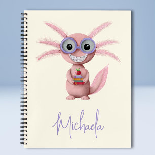 Schattige gepersonaliseerde Axolotl  Notitieboek