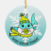 Schattige gepersonaliseerde Baby Keramisch Ornament (Voorkant)