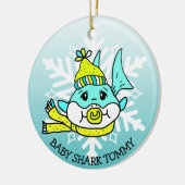 Schattige gepersonaliseerde Baby Keramisch Ornament (Links)