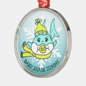 Schattige gepersonaliseerde Baby Metalen Ornament (Links)